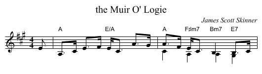 the Muir O' Logie - staff notation