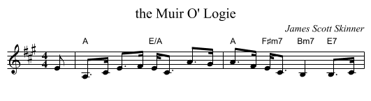 the Muir O' Logie - staff notation