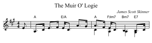 The Muir O' Logie - staff notation
