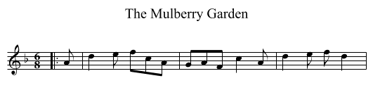 The Mulberry Garden - staff notation