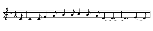 The Mule Song - staff notation