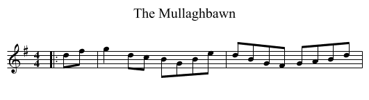 The Mullaghbawn - staff notation