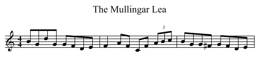 The Mullingar Lea - staff notation