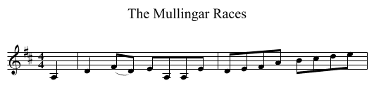 The Mullingar Races - staff notation