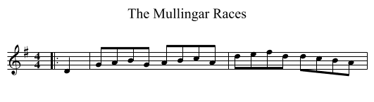 The Mullingar Races - staff notation