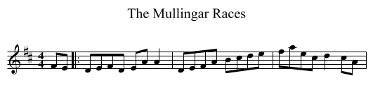 The Mullingar Races - staff notation