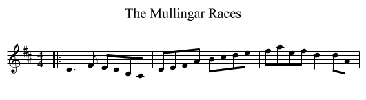 The Mullingar Races - staff notation