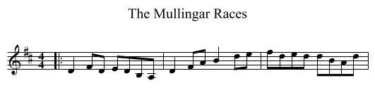 The Mullingar Races - staff notation