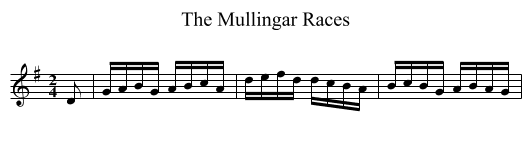 The Mullingar Races - staff notation