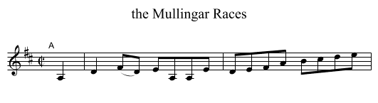 the Mullingar Races - staff notation