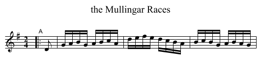 the Mullingar Races - staff notation