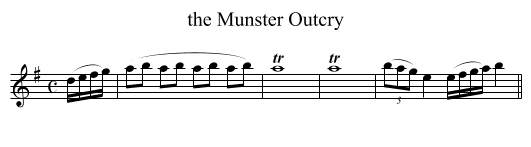 the Munster Outcry - staff notation