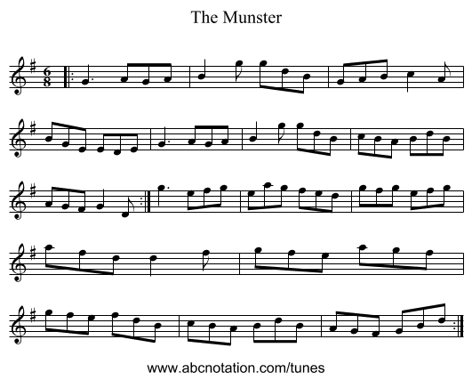 The Munster - staff notation