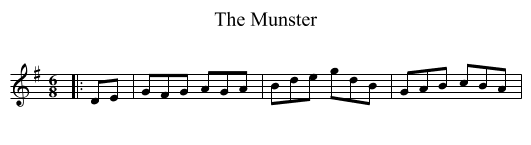 The Munster - staff notation