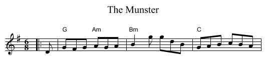 The Munster - staff notation