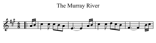 The Murray River - staff notation