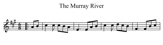 The Murray River - staff notation