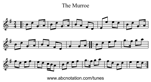 The Murroe - staff notation