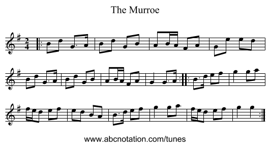The Murroe - staff notation