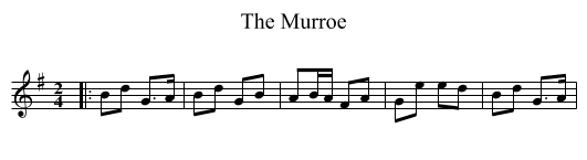 The Murroe - staff notation