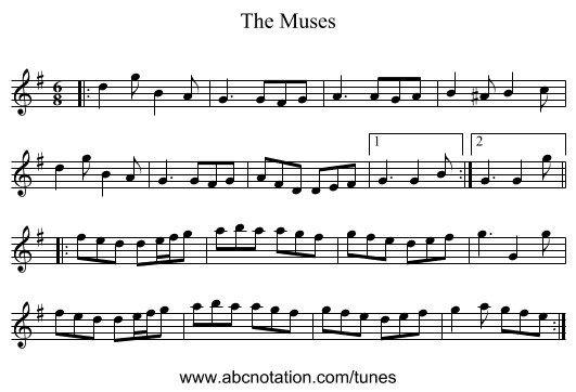 The Muses - staff notation