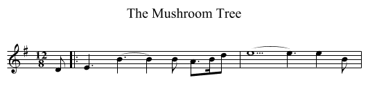 The Mushroom Tree - staff notation