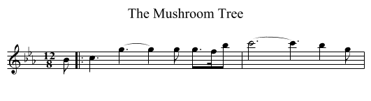 The Mushroom Tree - staff notation