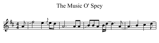 The Music O' Spey - staff notation