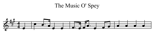 The Music O' Spey - staff notation