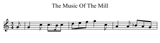 The Music Of The Mill - staff notation