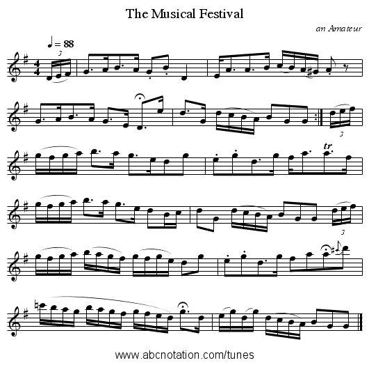 The Musical Festival - staff notation