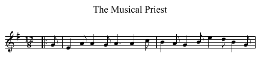 The Musical Priest - staff notation