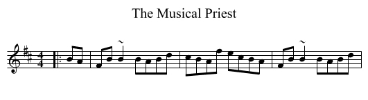 The Musical Priest - staff notation