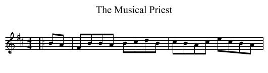 The Musical Priest - staff notation