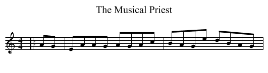 The Musical Priest - staff notation