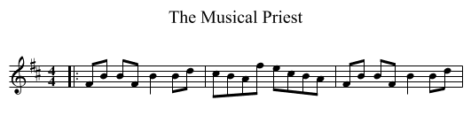 The Musical Priest - staff notation