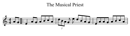 The Musical Priest - staff notation