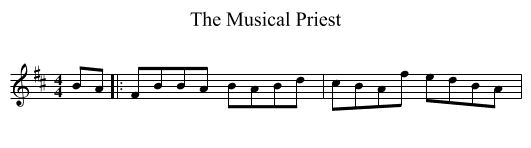 The Musical Priest - staff notation