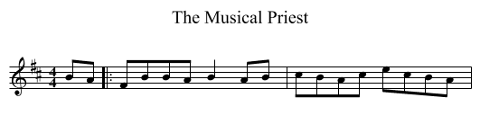 The Musical Priest - staff notation