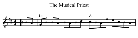 The Musical Priest - staff notation
