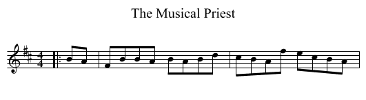 The Musical Priest - staff notation