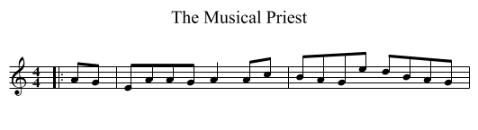 The Musical Priest - staff notation