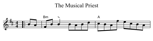 The Musical Priest - staff notation