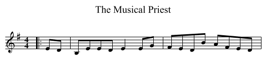 The Musical Priest - staff notation
