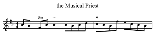 the Musical Priest - staff notation