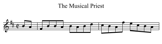The Musical Priest - staff notation