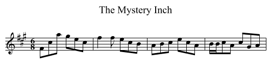The Mystery Inch - staff notation