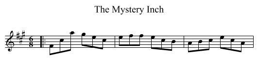 The Mystery Inch - staff notation