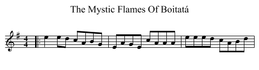 The Mystic Flames Of Boitatá - staff notation