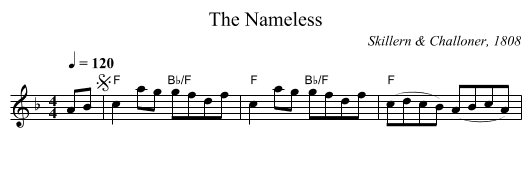 The Nameless - staff notation